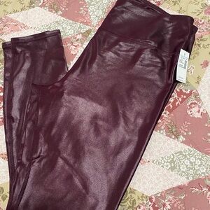 Maurices Glossy Plum Leggings